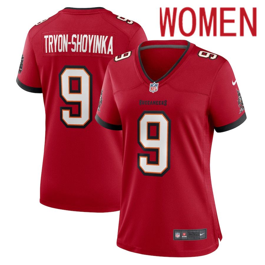 Women Tampa Bay Buccaneers #9 Joe Tryon-Shoyinka Nike Red Game NFL Jersey->women nfl jersey->Women Jersey